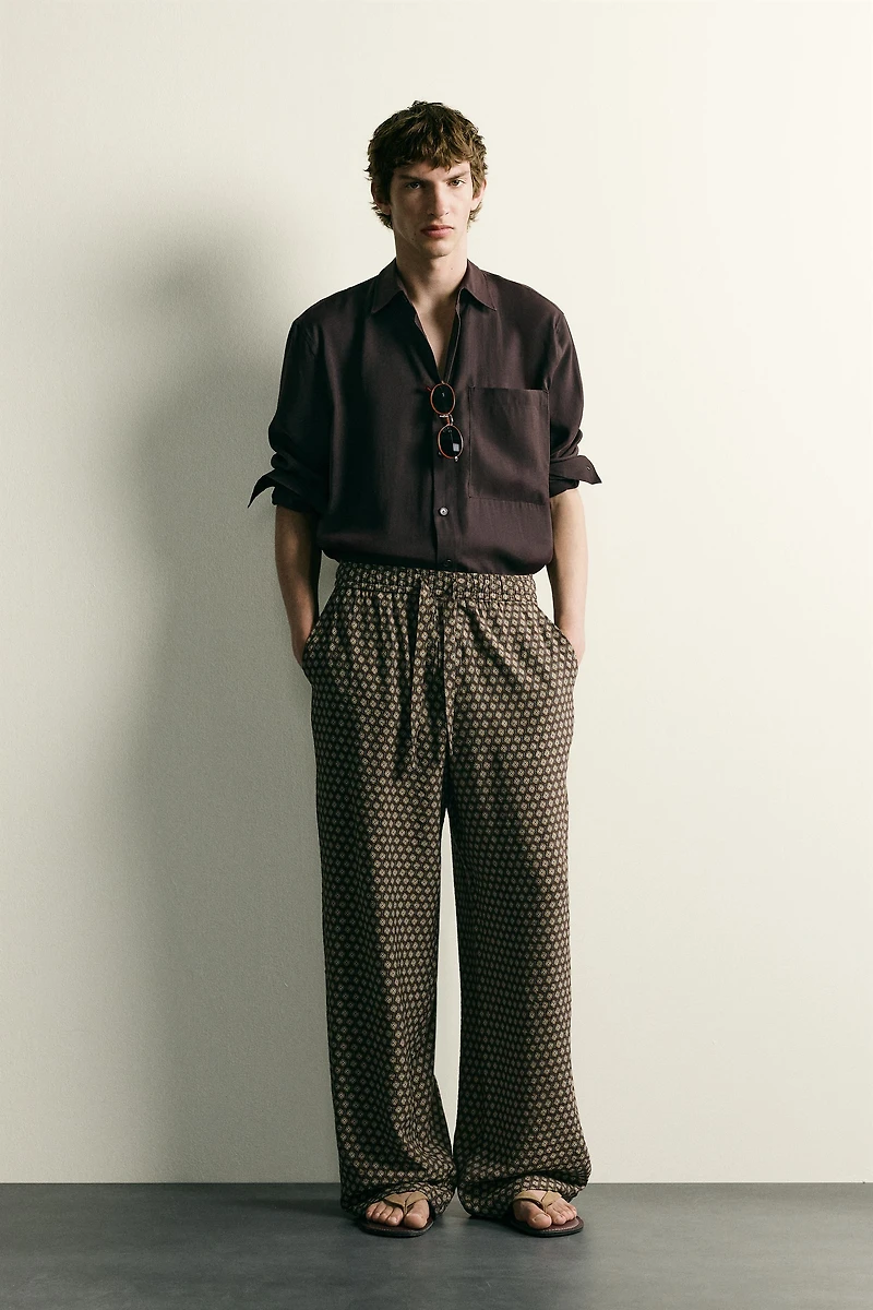 PRINTED JOGGER WAIST PANTS