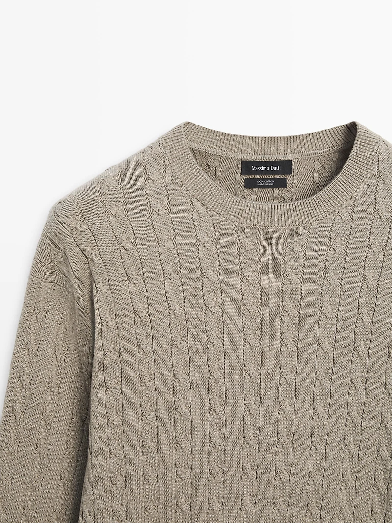 Cotton cable-knit sweater