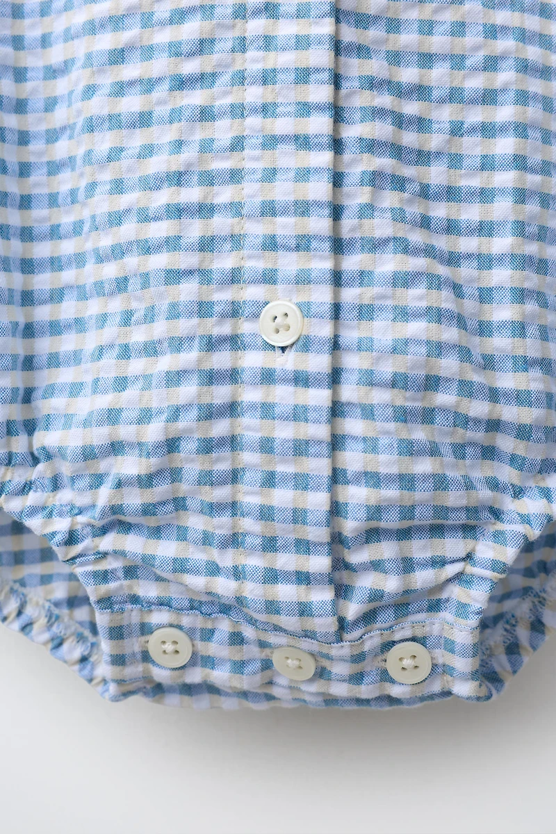 GINGHAM PRINT BODYSUIT