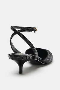 EMBOSSED SLINGBACK SHOES