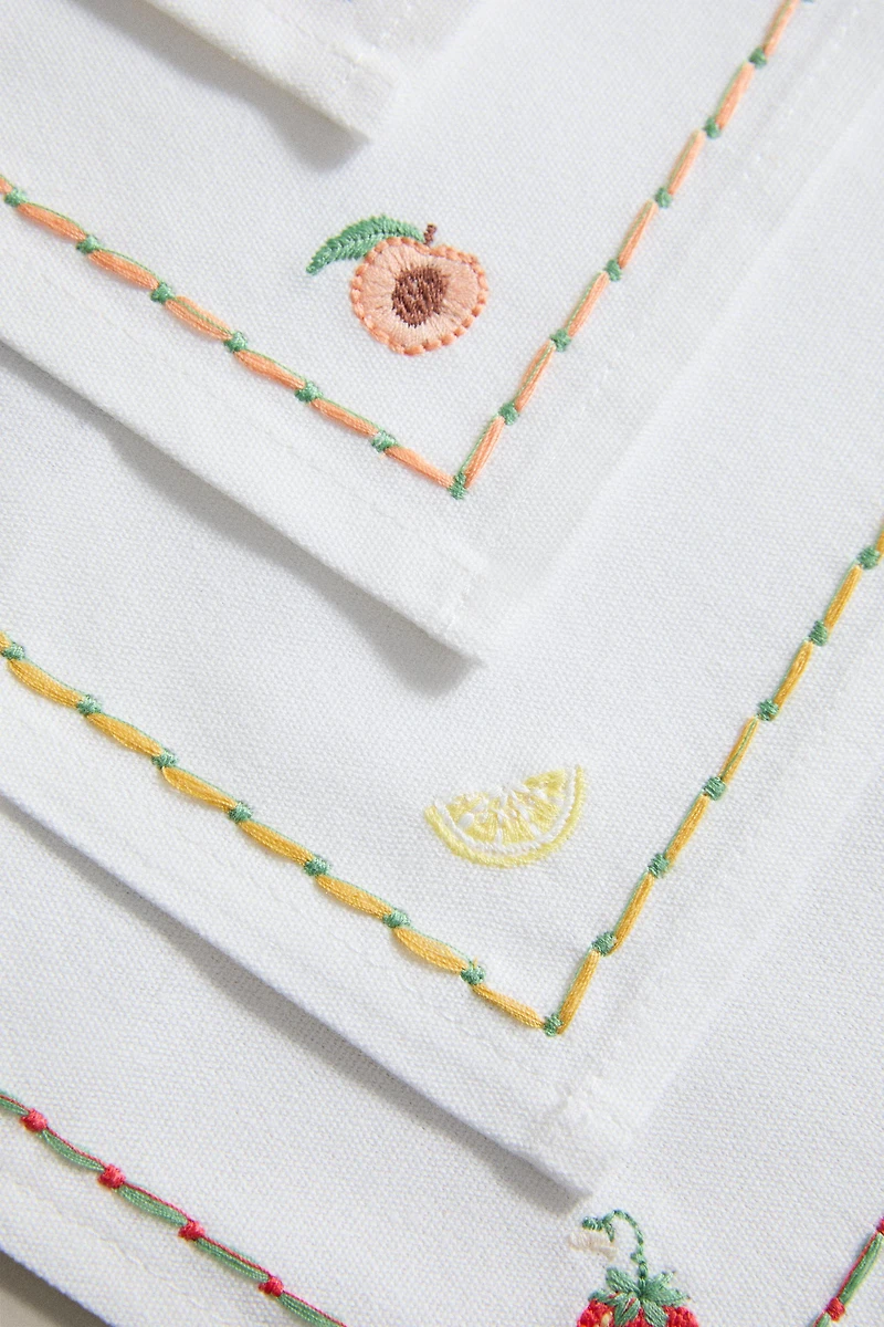 LOT DE SERVIETTES COCKTAIL FRUITS (LOT DE 4)