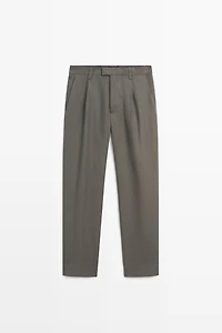 Linen suit trousers