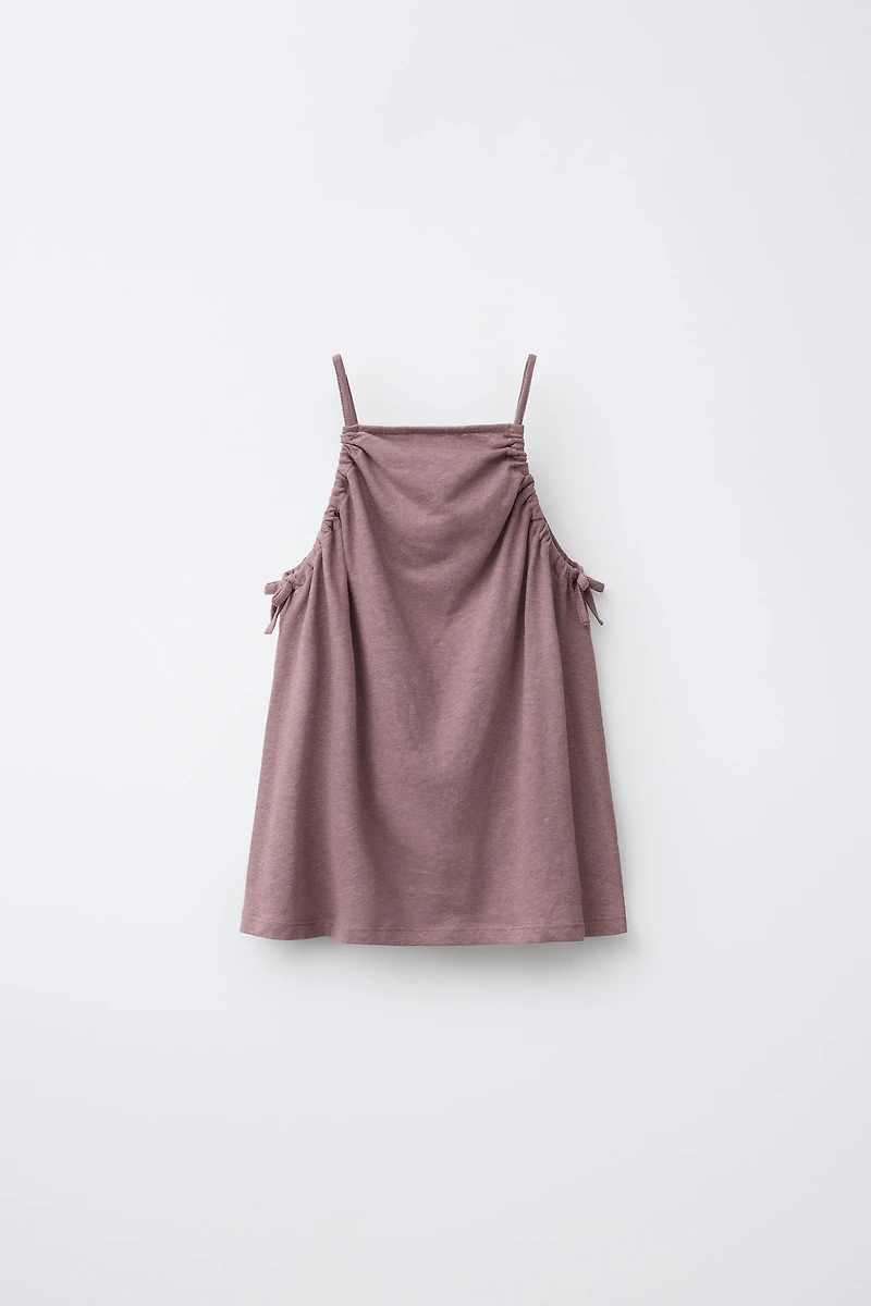 COTTON LINEN BLEND TOP AND SHORTS SET