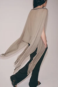 LONG 100% VISCOSE SHIMMER CAPE