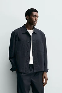 REGULAR FIT POPLIN OVERSHIRT