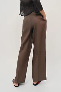 100% LINEN STRAIGHT LEG PANTS