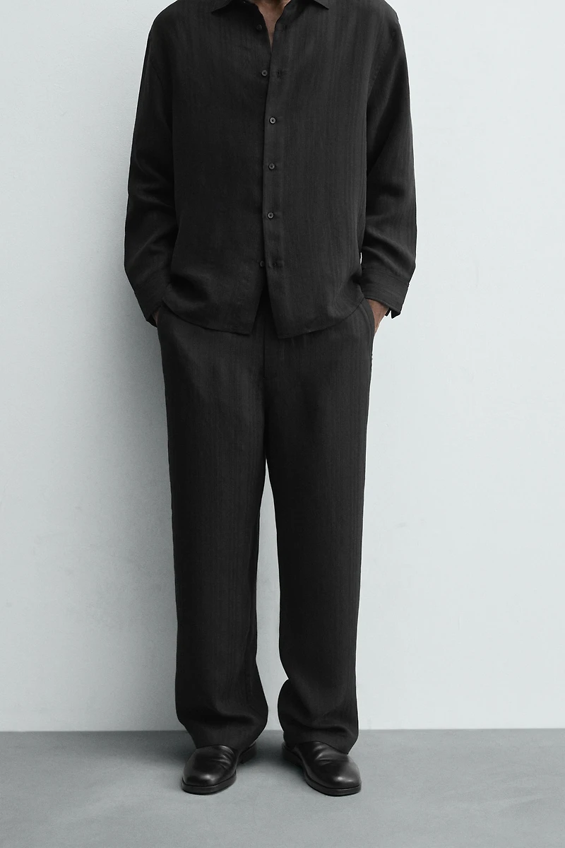 STRIPED JACQUARD PANTS