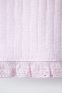 SWISS EMBROIDERY JACQUARD T-SHIRT