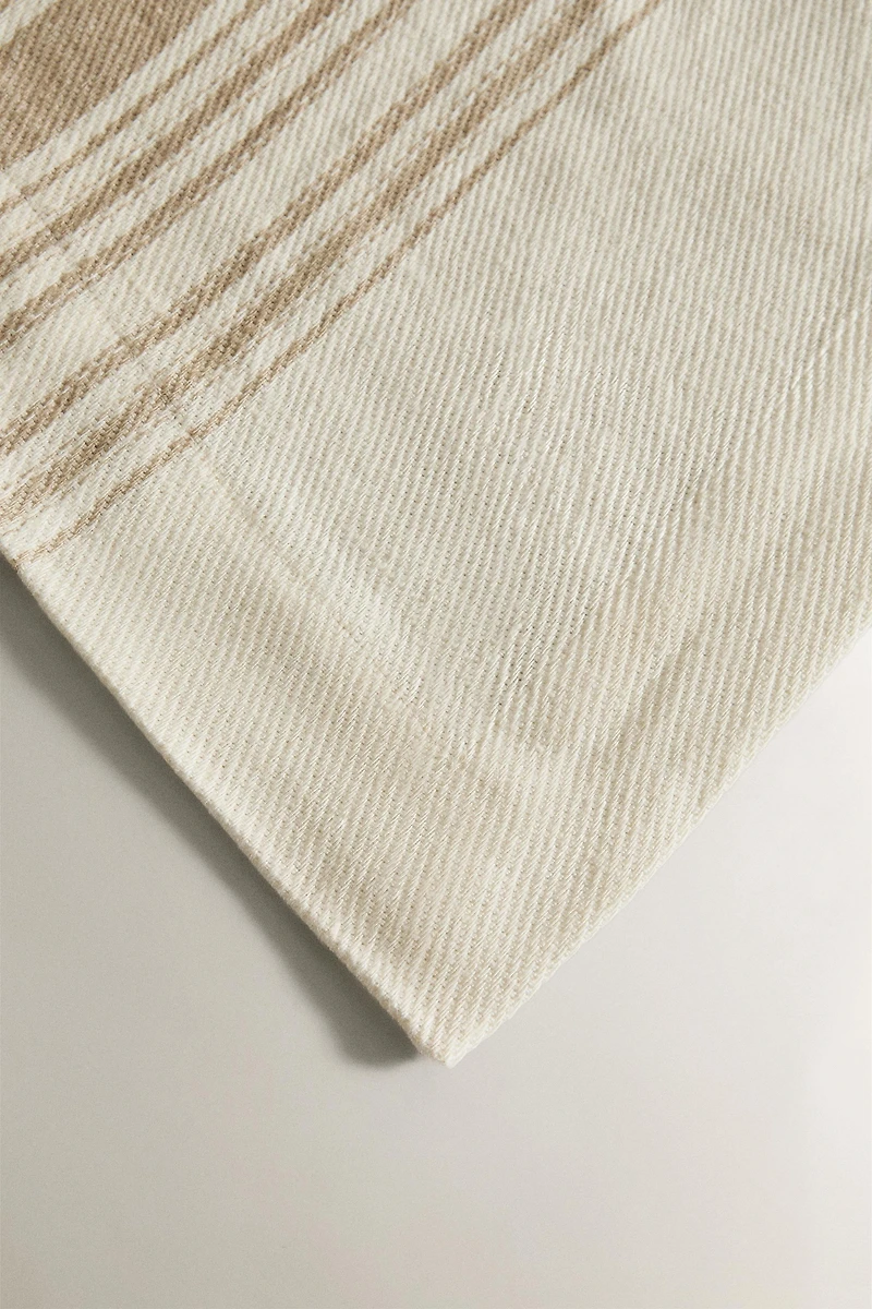 EXTRA-LARGE STRIPED LINEN BLANKET