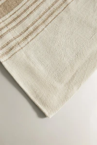 EXTRA-LARGE STRIPED LINEN BLANKET