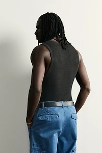 OPEN-KNIT TANK TOP