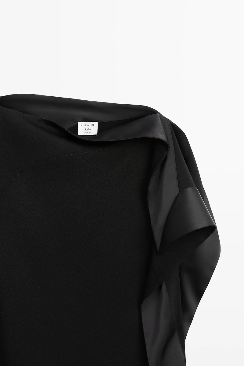 Flowing asymmetric dress with ruffle detail - STUDIO