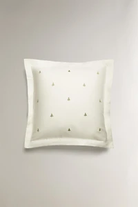 EMBROIDERED SATEEN CHRISTMAS PILLOWCASE
