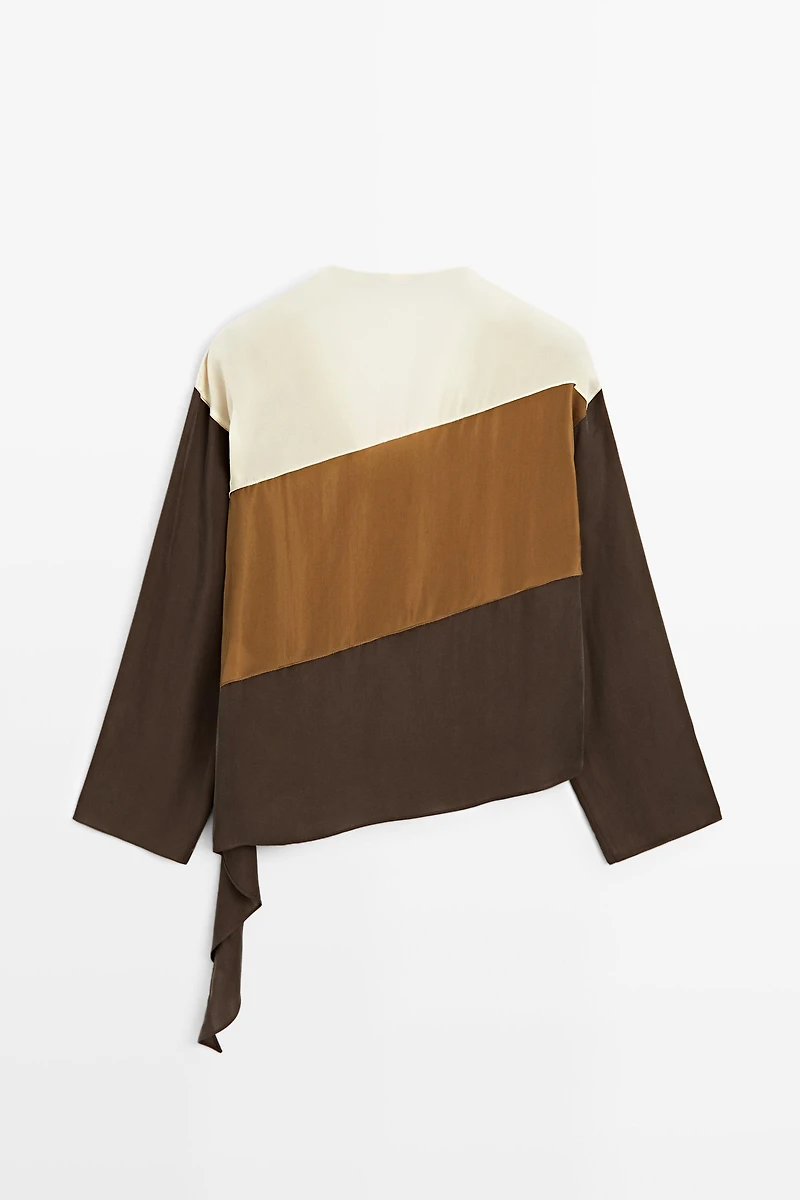 Tricolor flowing shirt