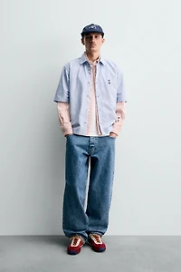 CHEMISE À RAYURES AVEC PIÈCES CHAMPION ® X ZARA