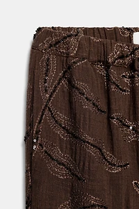 PANTALON BOUFFANT PAILLETTES FIL MÉTALLISÉ