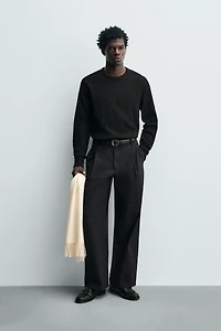 WAFFLE KNIT STRUCTURE T-SHIRT