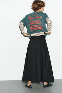 PLEATED MIDI SKIRT