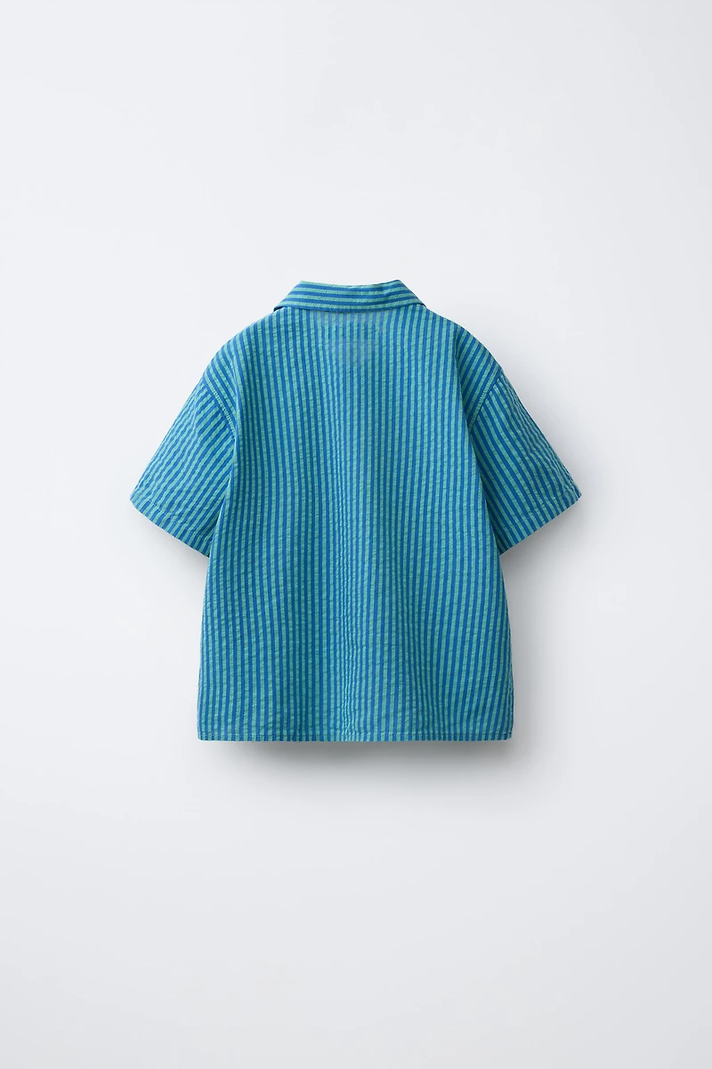 SEERSUCKER STRIPED SHIRT