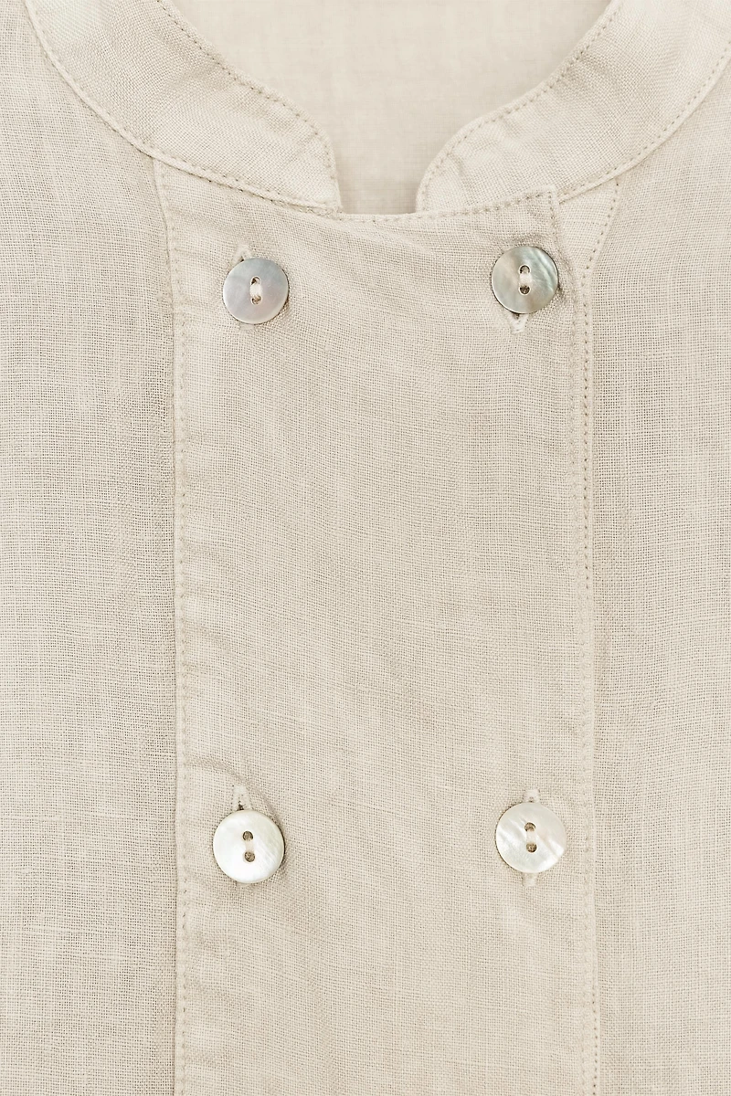 100% LINEN OVERSHIRT ZW COLLECTION