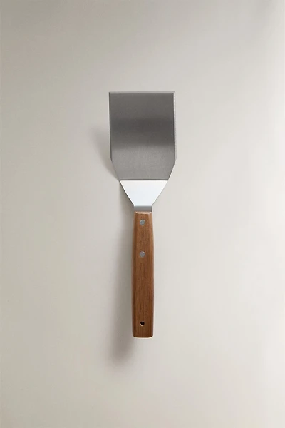 SPATULE À HAMBURGER ACIER ET BOIS