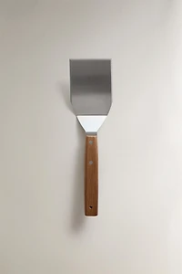 SPATULE À HAMBURGER ACIER ET BOIS