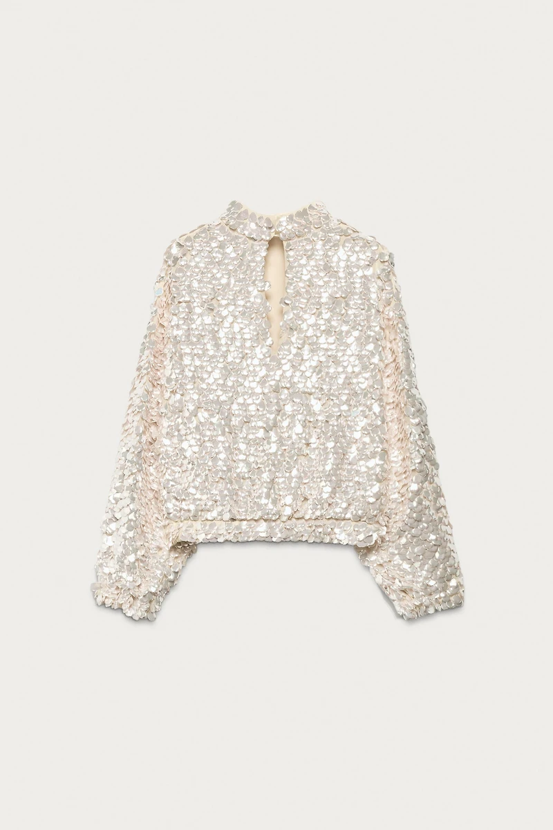 MARISA BERENSON X ZARA SEQUIN TOP