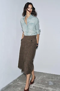 PLAID PLEATED SKIRT WITH WOOL ZW COLLECTION