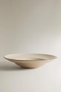 DISTRESSED STONEWARE PASTA PLATE