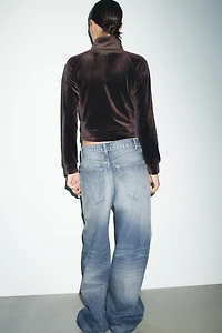 TEXT VELVET JACKET