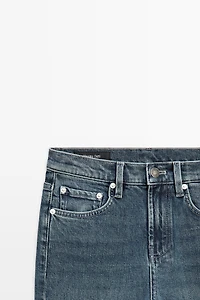 Mid-rise cropped slim fit jeans