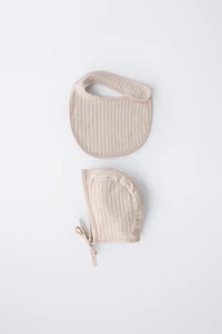 BONNET AND BIB SET