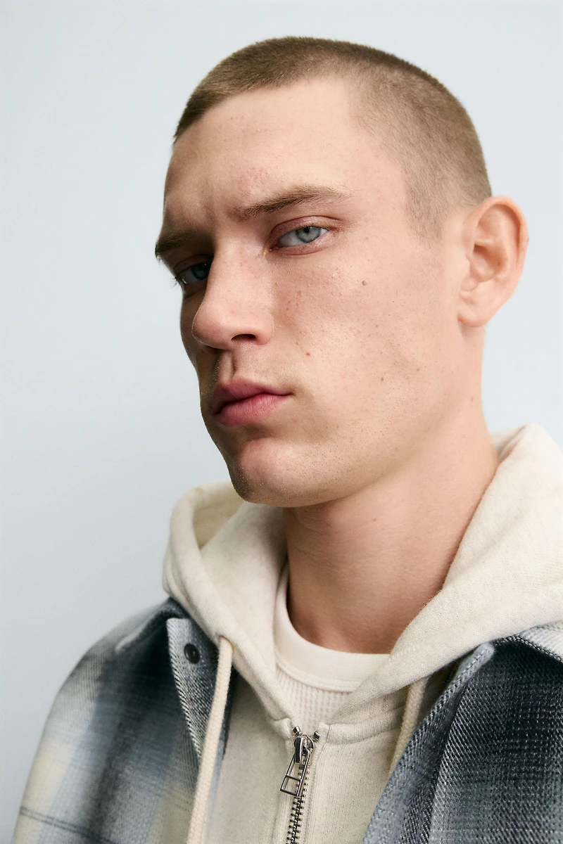 COMBINED PLAID OVERSHIRT