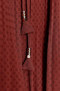 TASSEL PLEATED BLOUSE