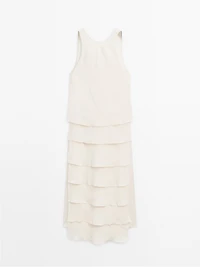 Long flowing dress with ruffles