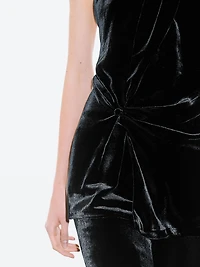 Velvet halterneck top