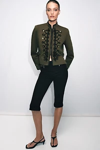 BLAZER WITH EPAULETS AND FROG CLASP