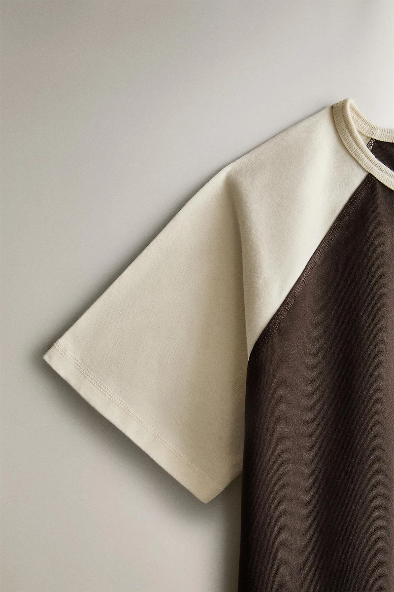 T-SHIRT EN COTON DEUX TONS