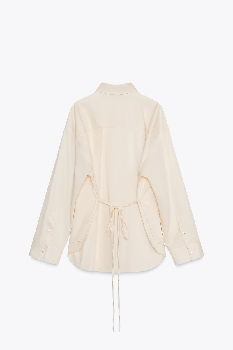 OVERSIZED SHIRT WITH TIE