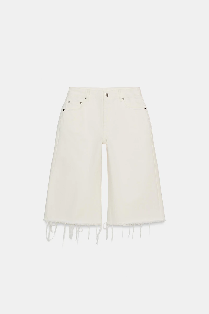 ZW COLLECTION FRAYED DENIM SHORTS