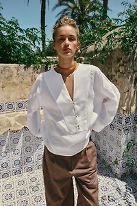 100% LINEN KIMONO SHIRT