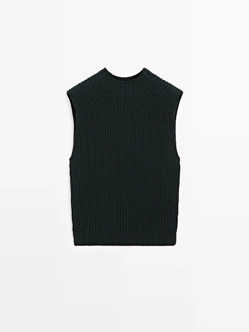 Top en grosse maille de coton - STUDIO