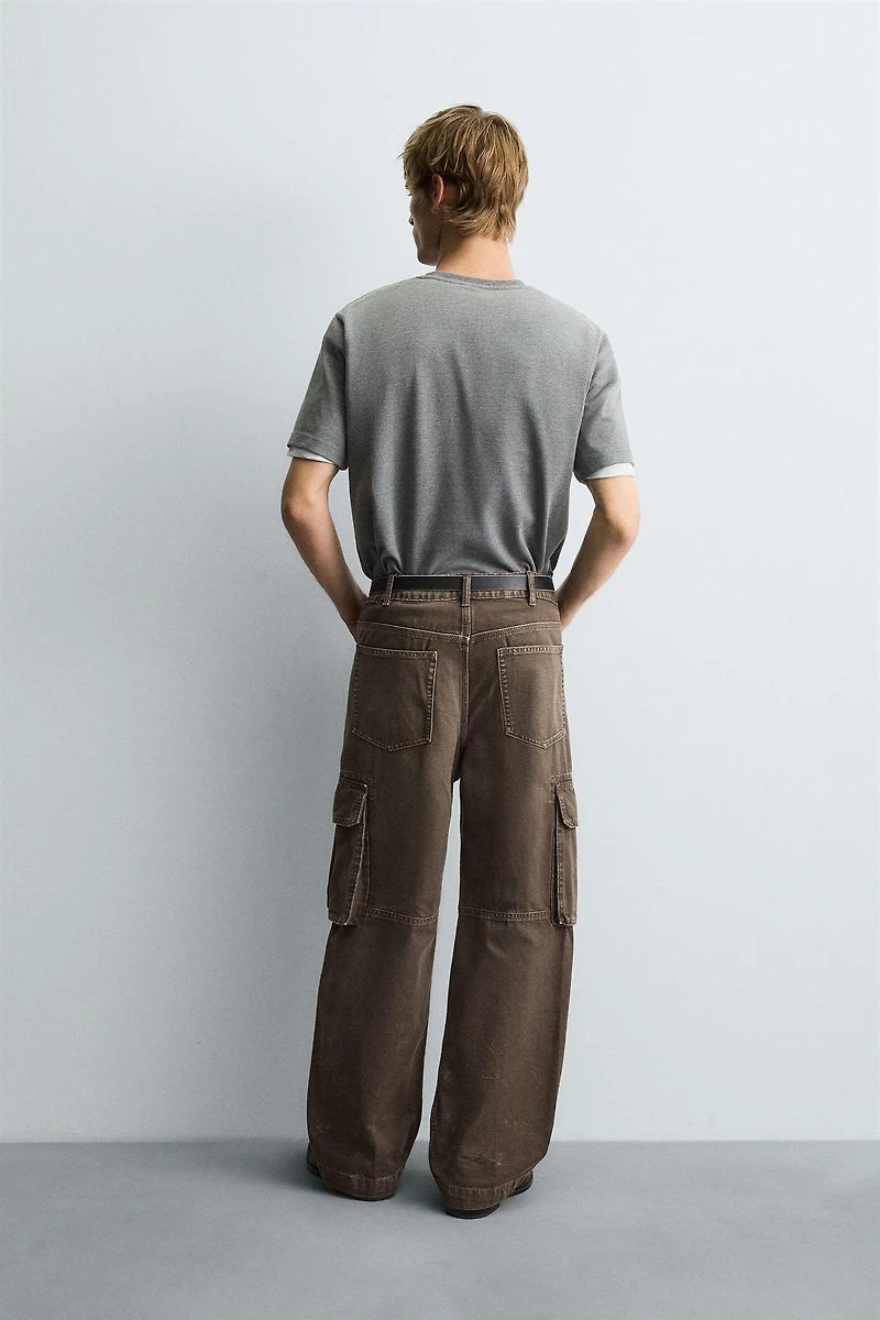 STRAIGHT FIT CARGO JEANS