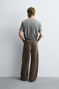 STRAIGHT FIT CARGO JEANS
