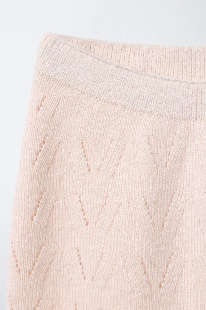 COTTON WOOL KNIT PANTS