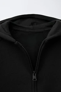 PLUSH ZIPPERED SWEATSHIRT