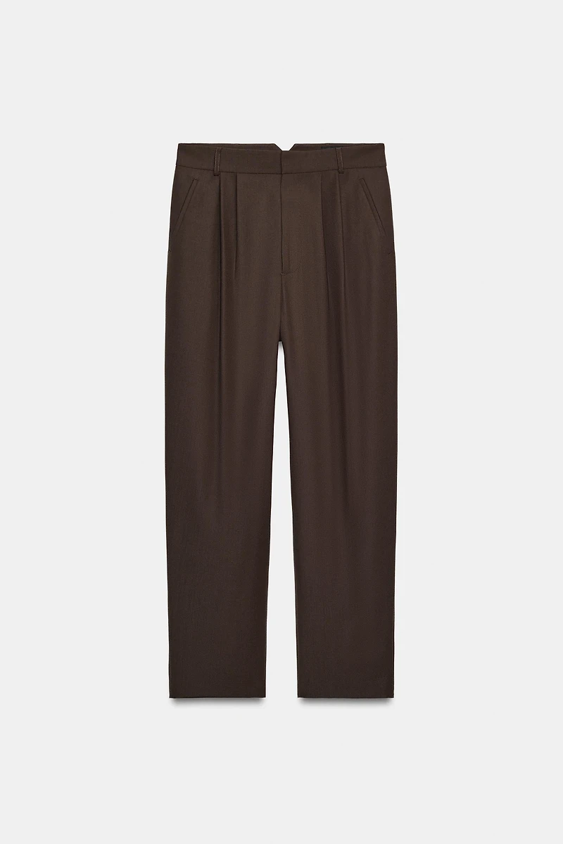 PLEATED WOOL PANTS ZW COLLECTION