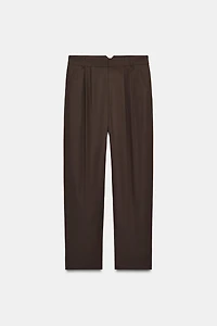 PLEATED WOOL PANTS ZW COLLECTION
