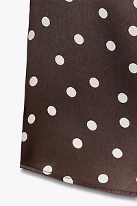 STRAPLESS SATIN EFFECT TOP