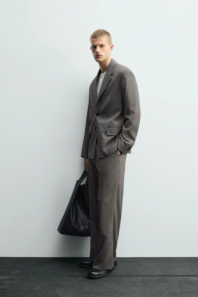 HERRINGBONE SUIT BLAZER